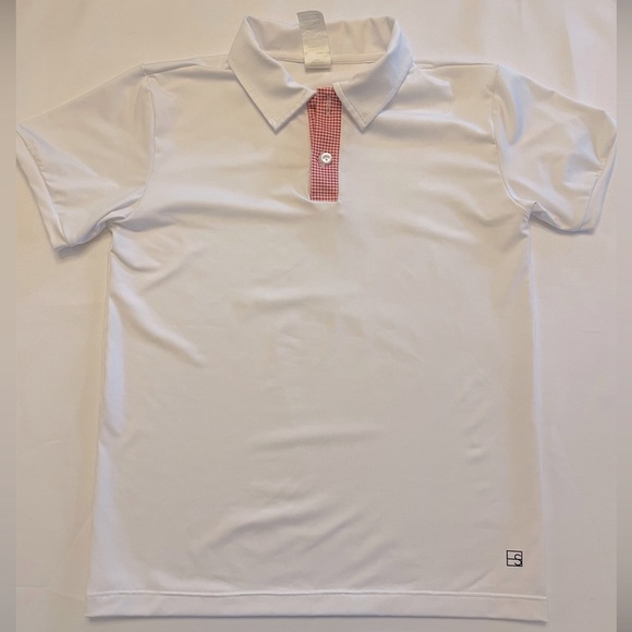 SET Athletics Parker Performance Polo with Candy Apple Red Microgingham - Picture 1 of 5